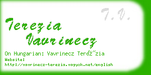 terezia vavrinecz business card
